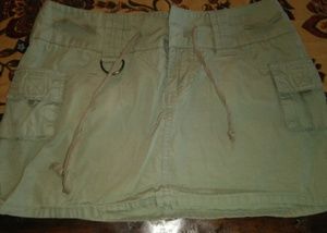 Tyte olive green mini skirt.